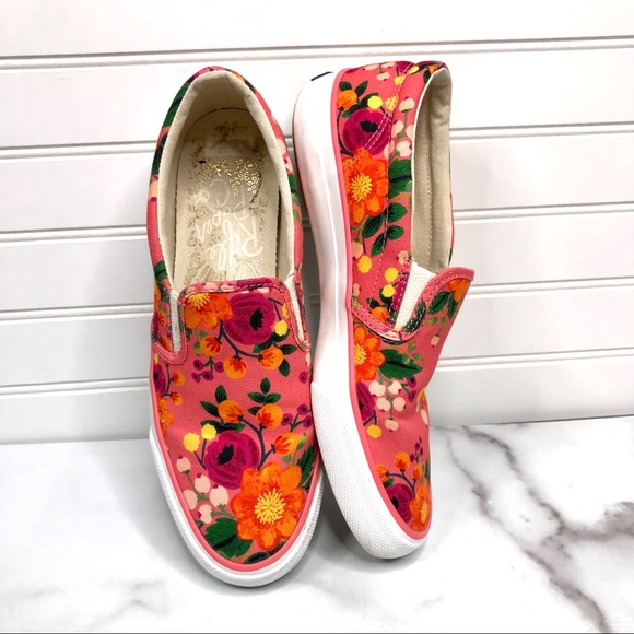 keds rifle paper slip ons